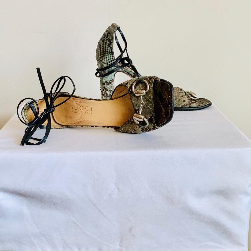 Vintage Rare Gucci Python Heels - image 3